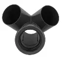 Culotte double d'équerre  Ø 100, FF, 45°