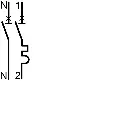 Disjoncteur 1P+N 6-10kA courbe D - 1 module