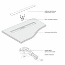 Receveur LinearDrain noir - Receveur souple SolidSoft