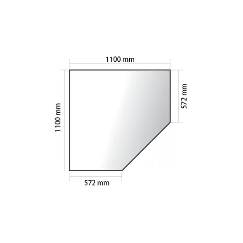 [P692003] Plaque en verre - 1100x1100x572x572 mm - INVICTA