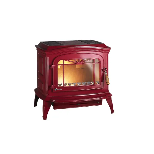 [P917347] Poêle à bois BRADFORD - INVICTA (Rouge)