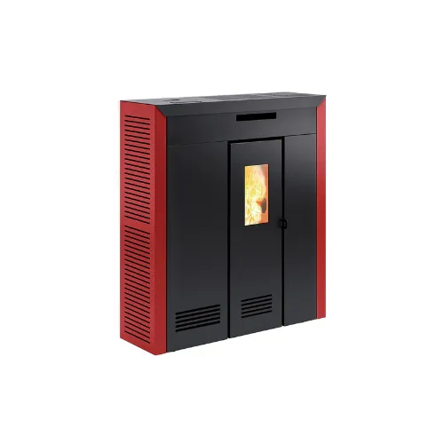 [P643597] Poêle à granulés DAGLAN - INVICTA (Rouge)