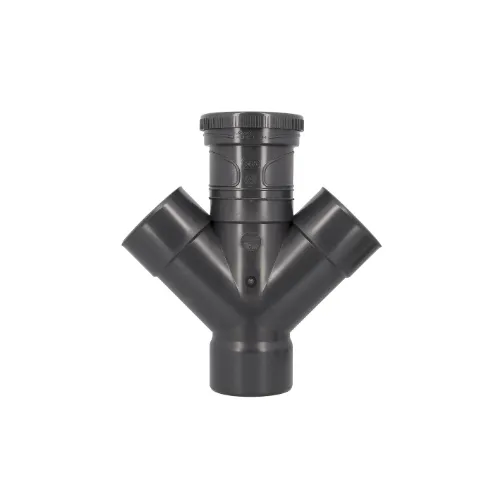 [UHOMRMT144] Culotte double parallèle, Ø 100, FF à 45°