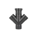 Culotte double parallèle, Ø 100, FF à 45°