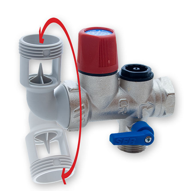 Groupe de sécurité coudé SFR® 3/4” INOX - WATTS