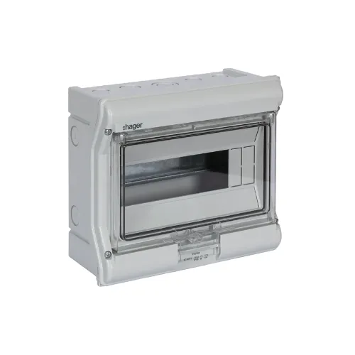 [VE112F] Coffret étanche vector IP55 1 rangée 12 modules h 302mm l 310mm