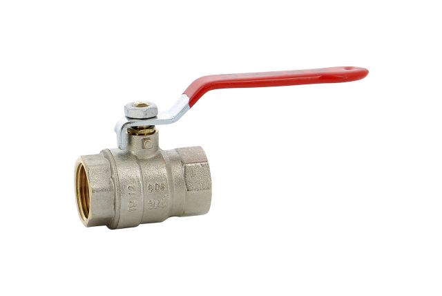 Vanne sphère laiton titré 4MS Bât+ femelle femelle BSP poignée rouge 30 15X21 mm