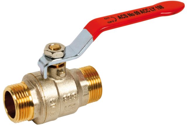 [582004] Vanne mâle-mâle PN 30 ACS Manette plate15x21 mm (D1/2)