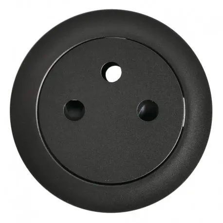 [1241051] Enjoliveur prise 2P+T Surface Céliane (Noir)