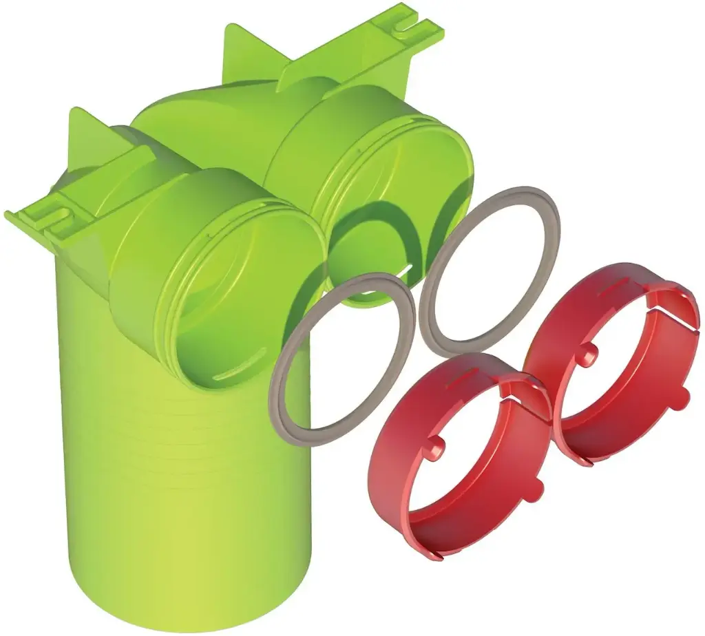 [UBB188629] Kit té 90° AE48C circulaire pour bouche D125mm 