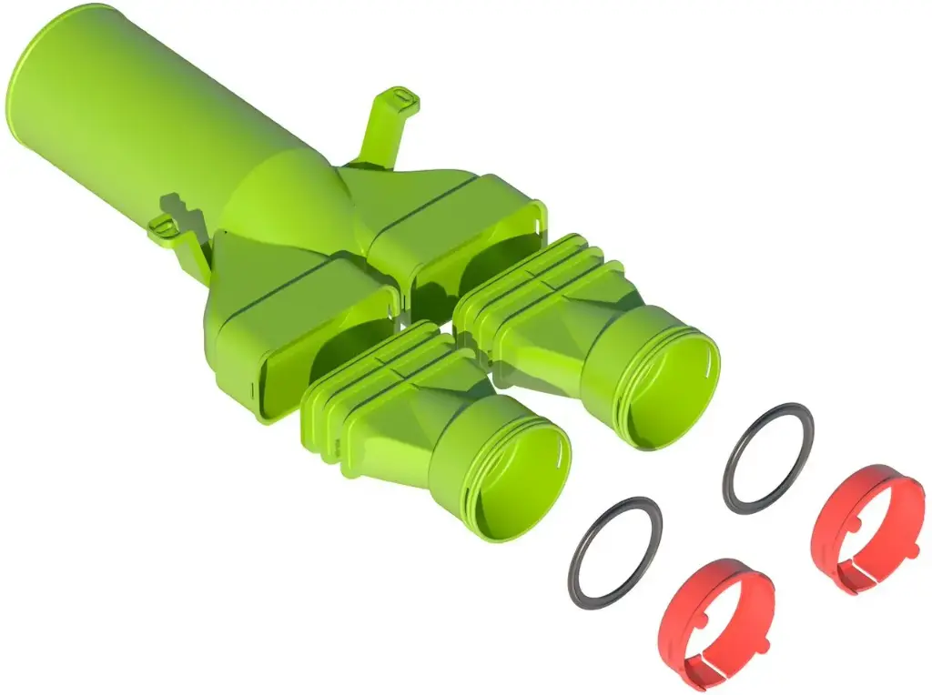 Kit té 180° AE48C circulaire pour bouche D125mm