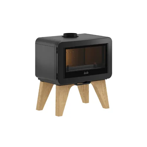 [C077CH-10] Poêle à Bois PANDA Zen raccordable en Fonte - DEVILLE