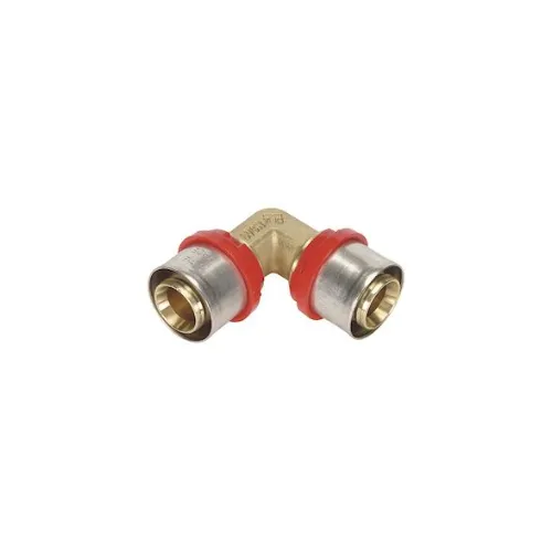 Raccord coude double à sertir tube mult 1653 - TIEMME