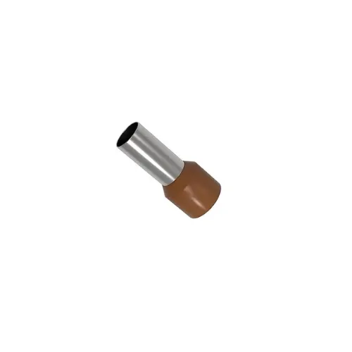 EMBOUT DE CABLAGE SIMPLE MARRON 10MM² LONGUEUR 12MM
