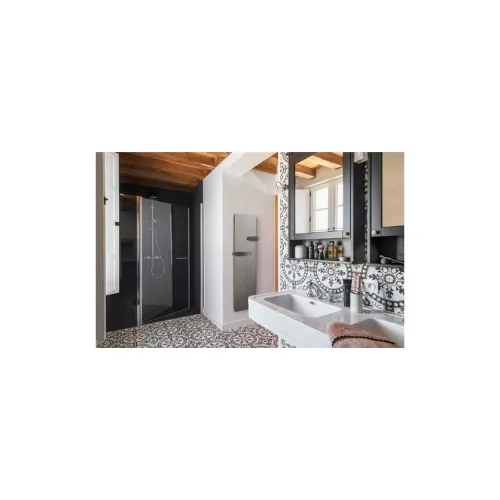 Campa - HUG nativ Radiateur salle de bains Vertical 1000 W Brut de lave - INTUIS