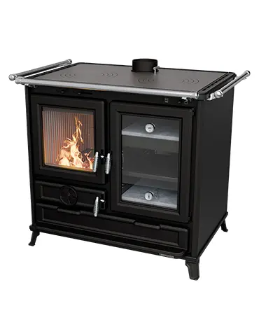 Cuisinière bois 12kw Margot anthracite - THERMOROSSI