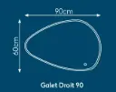 Miroir Led GALET DROIT - PRADEL