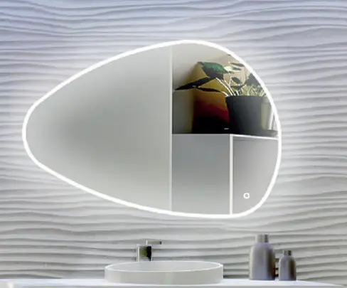 [P900182] Miroir Led GALET GAUCHE - PRADEL (60x90 CM)