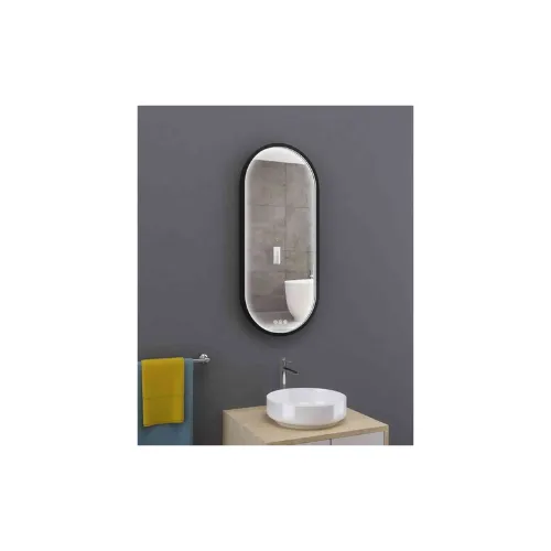 [P900032] Miroir Led ATELIER BLACK OBLONG 90x40CM - PRADEL