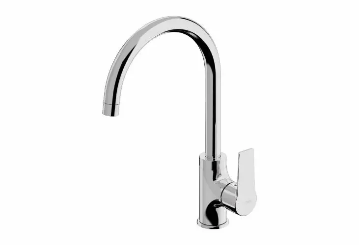 [411801407] Mitigeur évier avec bec orientable D24 chromé - TIEMME