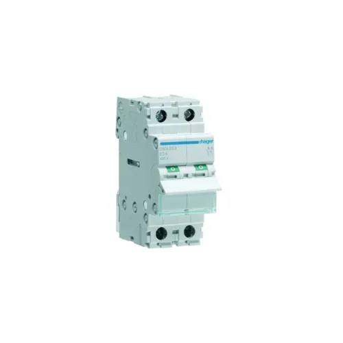 [SBN263] Interrupteur sectionneur 63A 2P 2 modules - HAGER