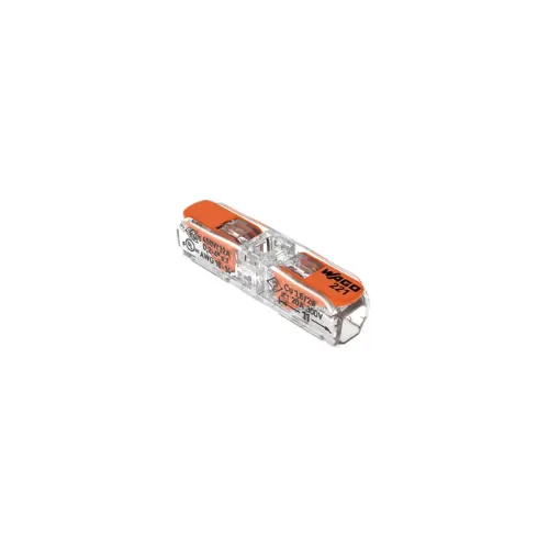 Borne WAGO 221 Inline 2x4mm² à leviers souple & rigide