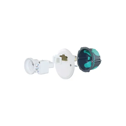 [0026000027] Kit Boite d'applique DCL diam68 RE 2020 +fiche douille DCL E27 NF -  TRADEFORCE