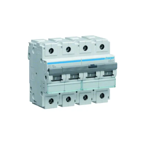 Disjoncteur 100A 4P 15kA Courbe C 6modules - HAGER
