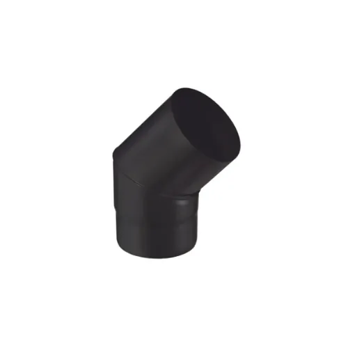 [970091] Coude lisse 45° raccordement émail noir mat 1,2 mm Ø150 - JONCOUX