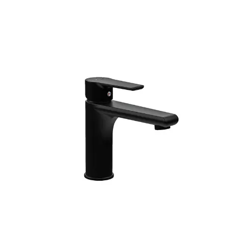 [411809707] Mitigeur lavabo moyen noir bec long pour salle de bain - TIEMME