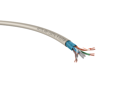 [M5007A-C100] Câble F/UTP cat6 LSOH-FR 4P couronne 100m ivoire Dca