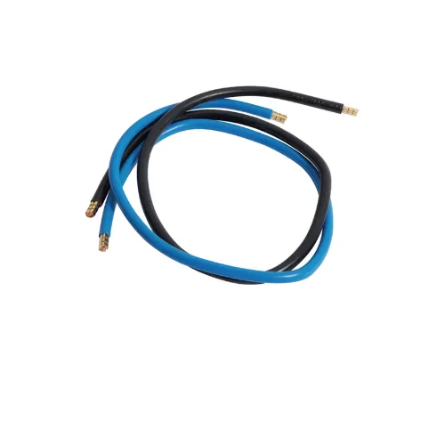 Jeu 2 conducteurs 16 mm² bleu + noir, longueur 650 mm - HAGER