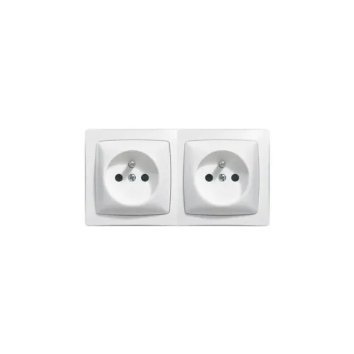 [086078] Prise de courant 2x2P+T précablée Appareillage saillie complet - blanc - LEGRAND
