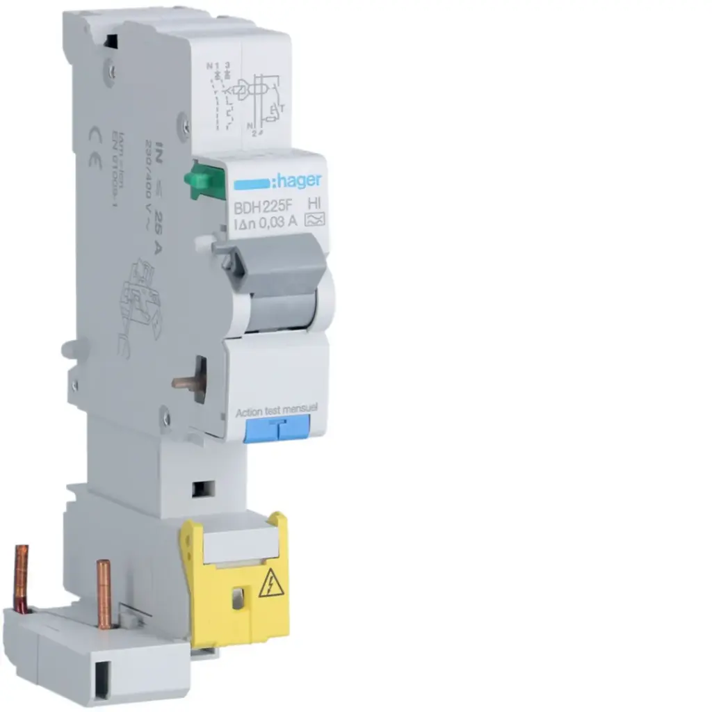 [BDH225F] Bloc différentiel 1P+N 25A 30mA haute immunité - Hager