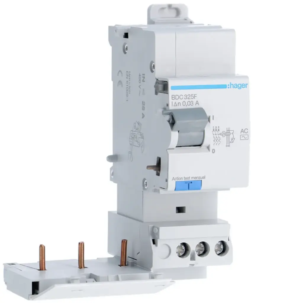 [BDC325F] Bloc différentiel 3P 25A 30mA type AC - Hager