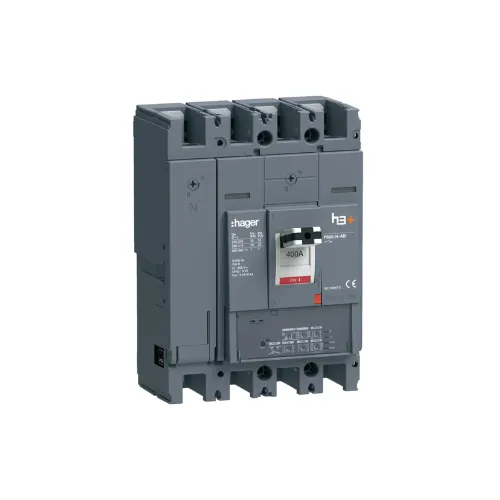 [HHW401JB] Disjoncteur Boitier Moulé + diff h3+ P630 LSI AB 4P4D In400A Icu25kA à plage - HAGER