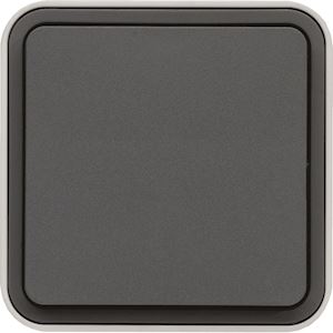 [WNC001] Cubyko interrupteur va-et-vient saillie gris IP55