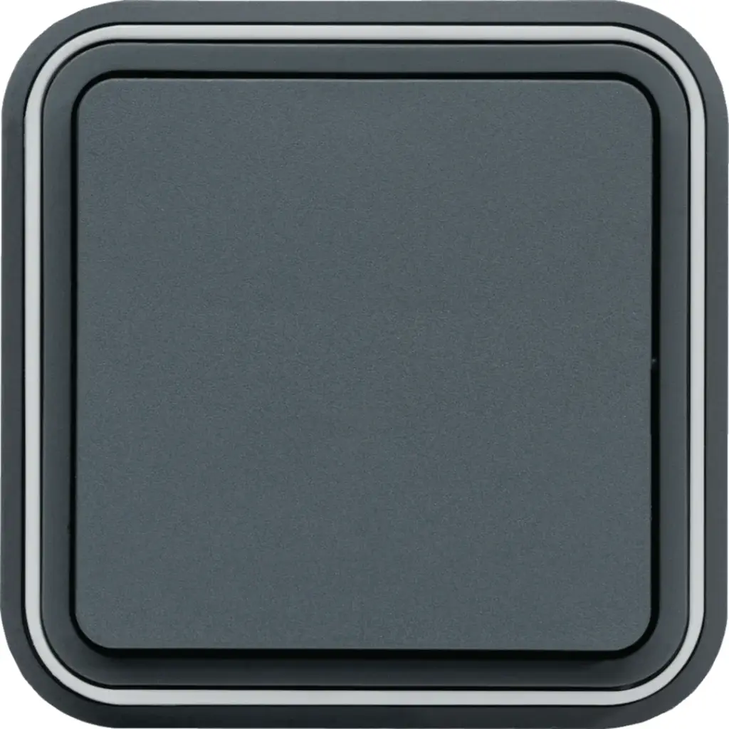 Cubyko interrupteur va-et-vient encastré gris IP55