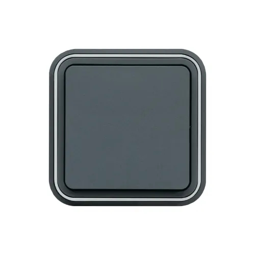 [WNE001] Cubyko interrupteur va-et-vient encastré gris IP55