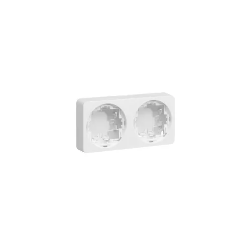 Boîte saillie double pour mécanisme associable athea blanc - HAGER