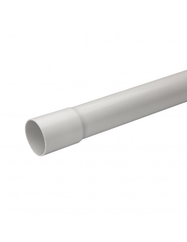 Mureva Tube - conduit rigide tulipe PVC gris-3m - au metre lineaire