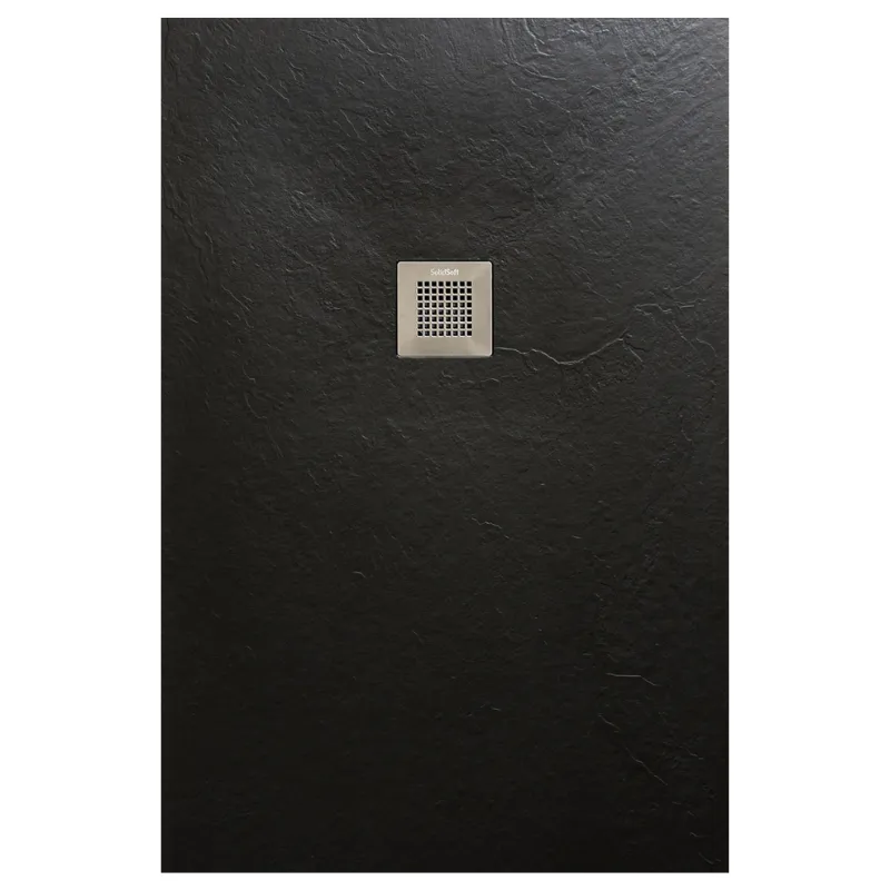 [SFT-004-BLK] Receveur SquareDrain noir - SolidSoft (70x140)