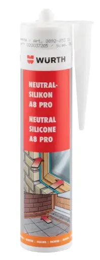 [089285332] Mastic silicone neutre A8 PRO - WURTH 