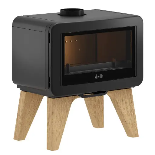 [C077CH-10] Poêle à Bois PANDA Zen raccordable en Fonte - DEVILLE