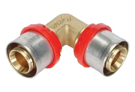 RACCORD COUDE DBLE À SERTIR TUBE MULT 1653 - TIEMME