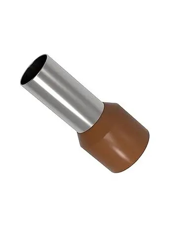 [CA102] EMBOUT DE CABLAGE SIMPLE MARRON 10MM² LONGUEUR 12MM