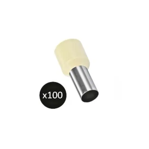 [CA162] EMBOUT DE CABLAGE SIMPLE BEIGE 16MM² LONGUEUR 12MM