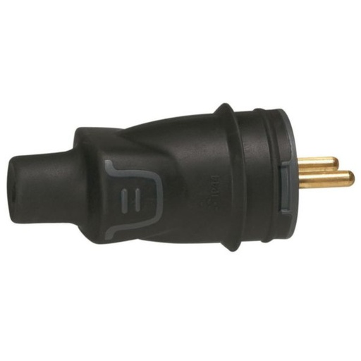 [021471] Fiche borne a vis 2P+T 16A IK08 IP44 a sortie droite