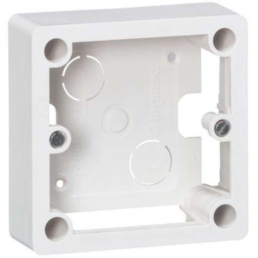 [55849] Cadre saillie 1 poste pour socle et sortie de cables 100x100x36mm