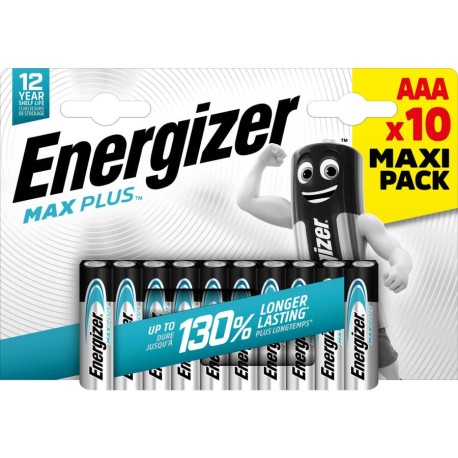 [437539] Pile alcaline Max Plus AAA x 10 notre pile alcaline qui dure le plus longtemps